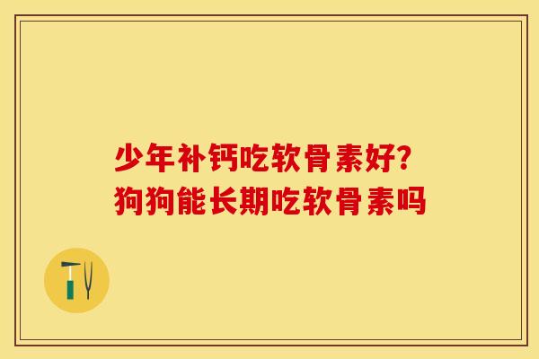 少年补钙吃软骨素好？狗狗能长期吃软骨素吗