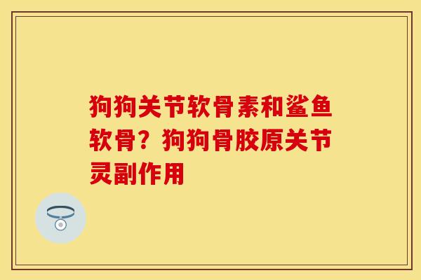 狗狗关节软骨素和鲨鱼软骨？狗狗骨胶原关节灵副作用