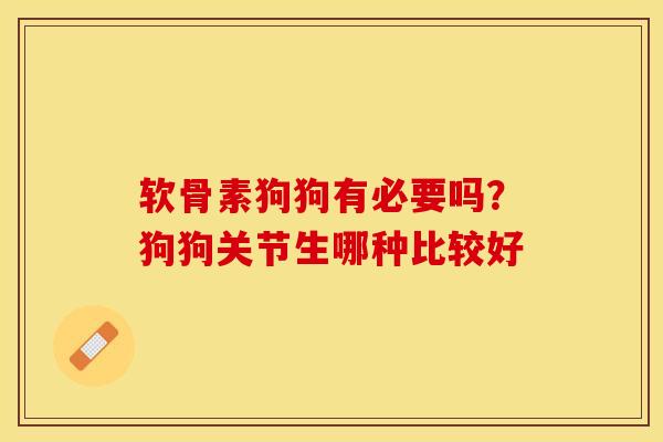 软骨素狗狗有必要吗？狗狗关节生哪种比较好