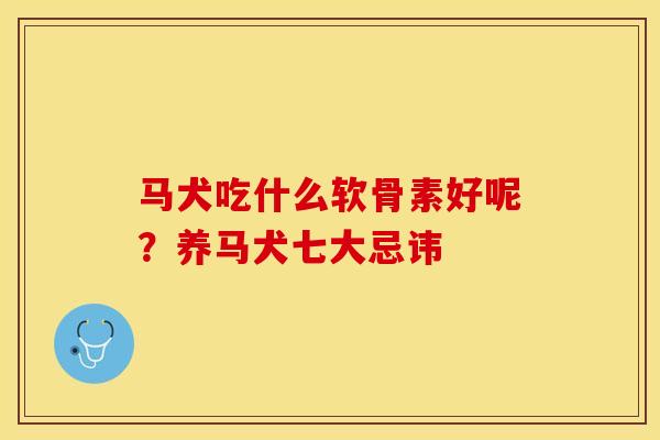 马犬吃什么软骨素好呢？养马犬七大忌讳