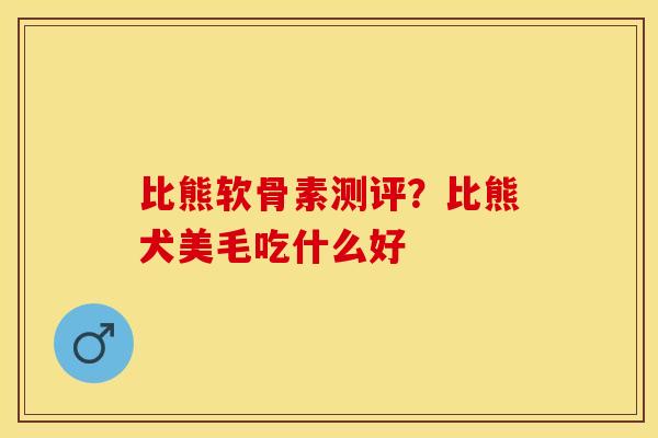 比熊软骨素测评？比熊犬美毛吃什么好