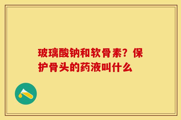 玻璃酸钠和软骨素？保护骨头的药液叫什么