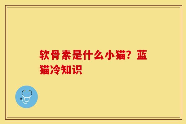 软骨素是什么小猫？蓝猫冷知识