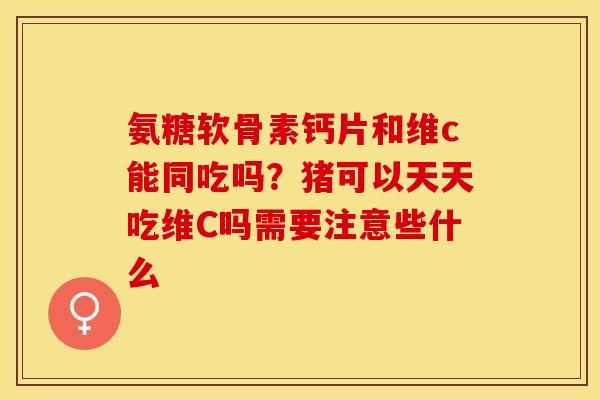 氨糖软骨素钙片和维c能同吃吗？猪可以天天吃维C吗需要注意些什么