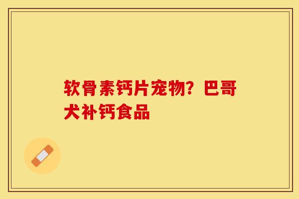 软骨素钙片宠物？巴哥犬补钙食品