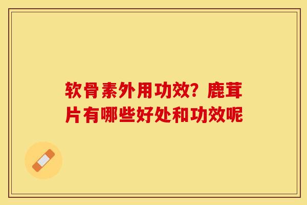 软骨素外用功效？鹿茸片有哪些好处和功效呢