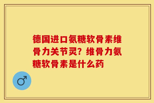 德国进口氨糖软骨素维骨力关节灵？维骨力氨糖软骨素是什么药
