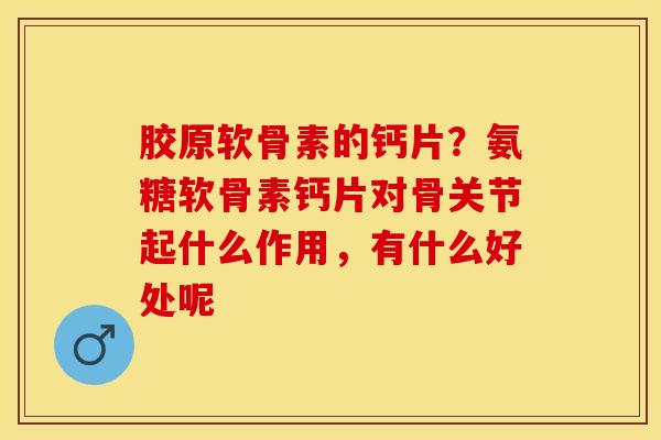 胶原软骨素的钙片？氨糖软骨素钙片对骨关节起什么作用，有什么好处呢