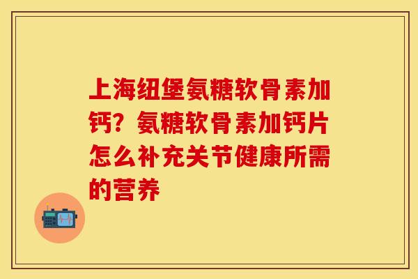 上海纽堡氨糖软骨素加钙？氨糖软骨素加钙片怎么补充关节健康所需的营养