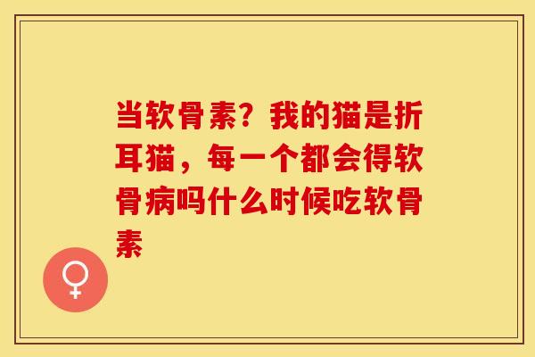 当软骨素？我的猫是折耳猫，每一个都会得软骨病吗什么时候吃软骨素