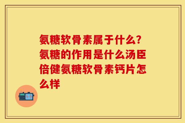 氨糖软骨素属于什么？氨糖的作用是什么汤臣倍健氨糖软骨素钙片怎么样