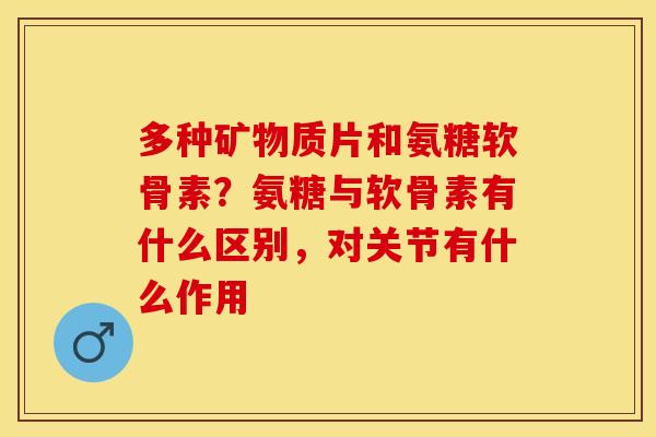 多种矿物质片和氨糖软骨素？氨糖与软骨素有什么区别，对关节有什么作用