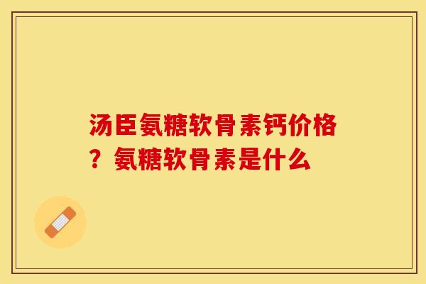 汤臣氨糖软骨素钙价格？氨糖软骨素是什么