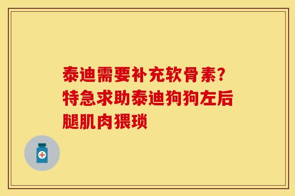 泰迪需要补充软骨素？特急求助泰迪狗狗左后腿肌肉猥琐