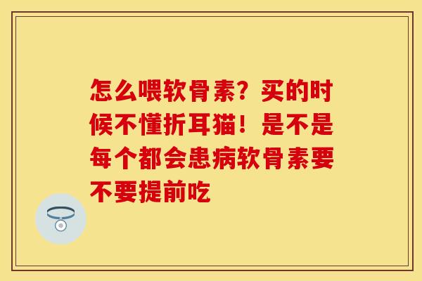 怎么喂软骨素？买的时候不懂折耳猫！是不是每个都会患病软骨素要不要提前吃