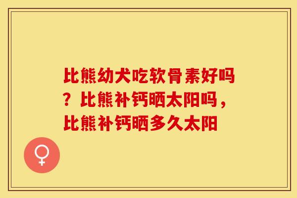 比熊幼犬吃软骨素好吗？比熊补钙晒太阳吗，比熊补钙晒多久太阳