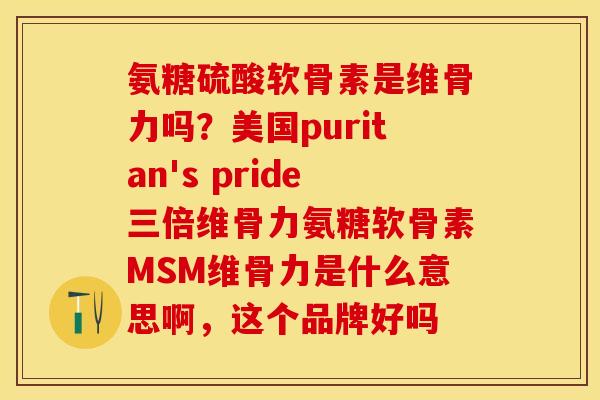 氨糖硫酸软骨素是维骨力吗？美国puritan's pride三倍维骨力氨糖软骨素MSM维骨力是什么意思啊，这个品牌好吗