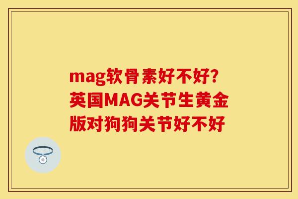 mag软骨素好不好？英国MAG关节生黄金版对狗狗关节好不好