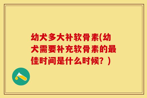 幼犬多大补软骨素(幼犬需要补充软骨素的最佳时间是什么时候？)