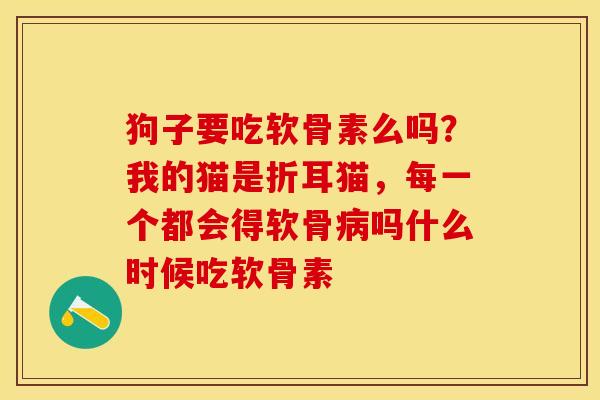 狗子要吃软骨素么吗？我的猫是折耳猫，每一个都会得软骨病吗什么时候吃软骨素