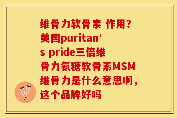 维骨力软骨素 作用？美国puritan's pride三倍维骨力氨糖软骨素MSM维骨力是什么意思啊，这个品牌好吗