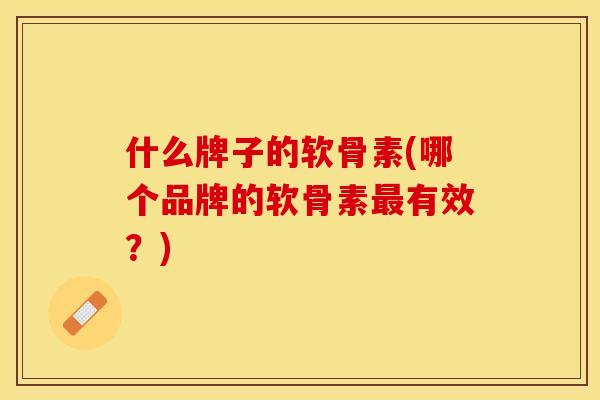 什么牌子的软骨素(哪个品牌的软骨素最有效？)-第1张图片-关节保镖
