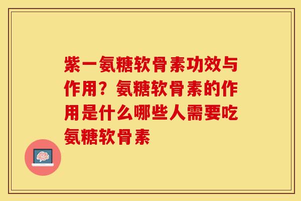 紫一氨糖软骨素功效与作用？氨糖软骨素的作用是什么哪些人需要吃氨糖软骨素