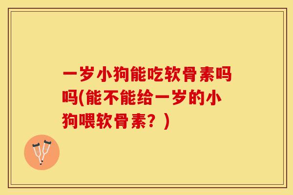 一岁小狗能吃软骨素吗吗(能不能给一岁的小狗喂软骨素？)