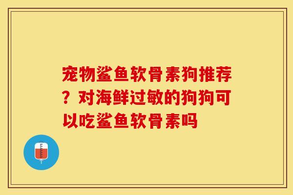 宠物鲨鱼软骨素狗推荐？对海鲜过敏的狗狗可以吃鲨鱼软骨素吗