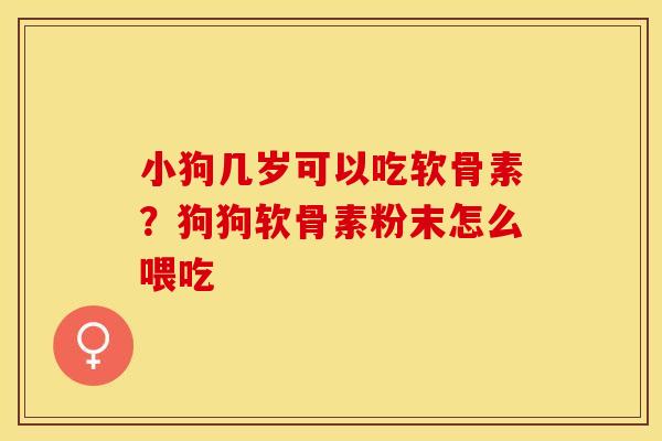 小狗几岁可以吃软骨素？狗狗软骨素粉末怎么喂吃