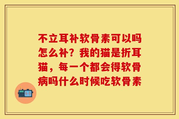 不立耳补软骨素可以吗怎么补？我的猫是折耳猫，每一个都会得软骨病吗什么时候吃软骨素-第1张图片-关节保镖