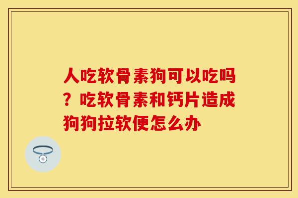 人吃软骨素狗可以吃吗？吃软骨素和钙片造成狗狗拉软便怎么办