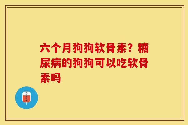 六个月狗狗软骨素？糖尿病的狗狗可以吃软骨素吗