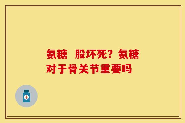 氨糖  股坏死？氨糖对于骨关节重要吗