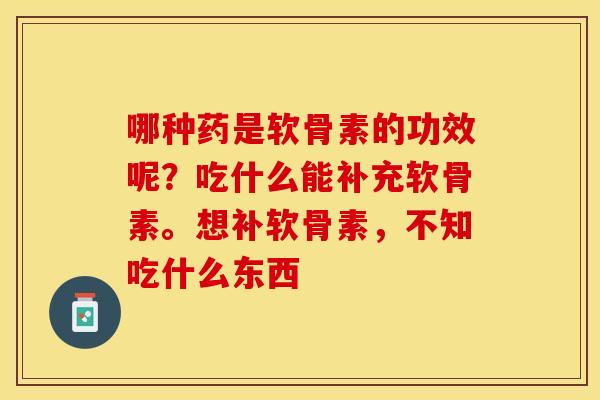 哪种药是软骨素的功效呢？吃什么能补充软骨素。想补软骨素，不知吃什么东西