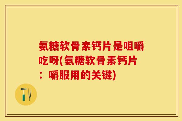 氨糖软骨素钙片是咀嚼吃呀(氨糖软骨素钙片：嚼服用的关键)