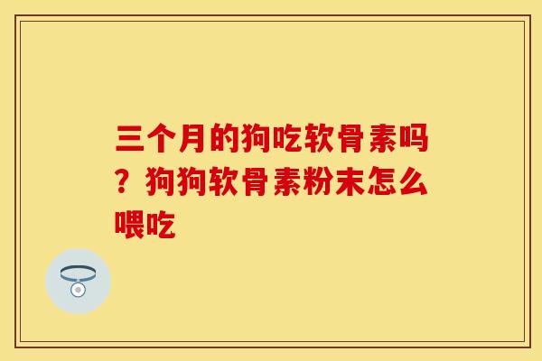 三个月的狗吃软骨素吗？狗狗软骨素粉末怎么喂吃