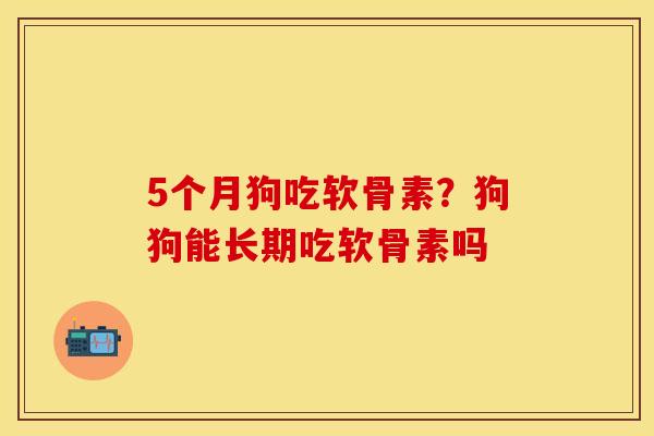 5个月狗吃软骨素？狗狗能长期吃软骨素吗
