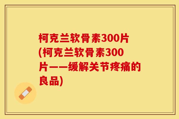 柯克兰软骨素300片(柯克兰软骨素300片——缓解关节疼痛的良品)