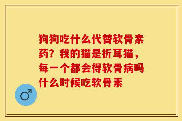狗狗吃什么代替软骨素药？我的猫是折耳猫，每一个都会得软骨病吗什么时候吃软骨素