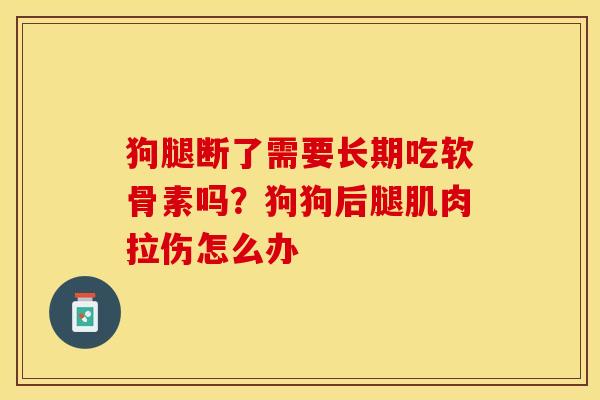 狗腿断了需要长期吃软骨素吗？狗狗后腿肌肉拉伤怎么办