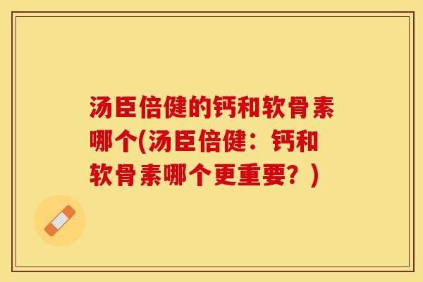 汤臣倍健的钙和软骨素哪个(汤臣倍健:钙和软骨素哪个更重要?)-第1张图片-关节保镖 汤臣倍健的钙和软骨素哪个(汤臣倍健:钙和软骨素哪个更重要?)-第1张图片-关节保镖