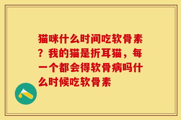 猫咪什么时间吃软骨素？我的猫是折耳猫，每一个都会得软骨病吗什么时候吃软骨素