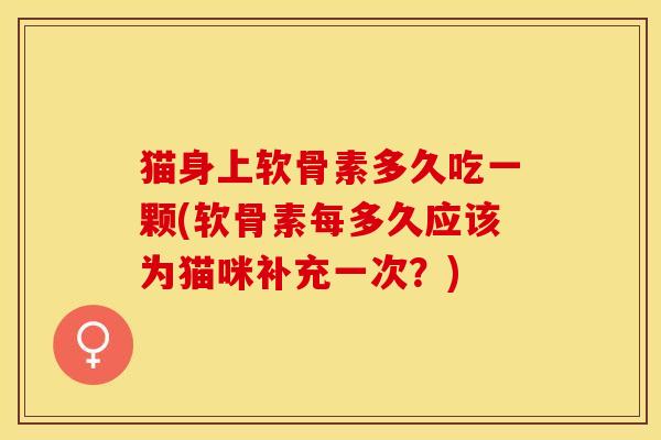 猫身上软骨素多久吃一颗(软骨素每多久应该为猫咪补充一次？)