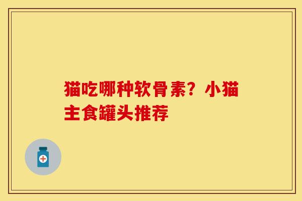 猫吃哪种软骨素？小猫主食罐头推荐