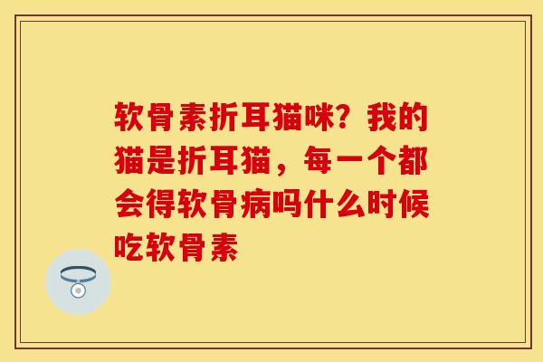 软骨素折耳猫咪？我的猫是折耳猫，每一个都会得软骨病吗什么时候吃软骨素