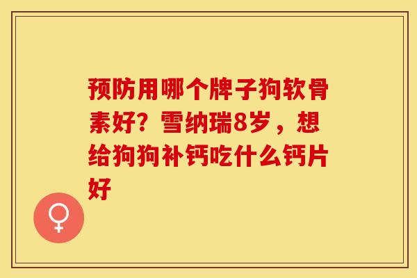 预防用哪个牌子狗软骨素好？雪纳瑞8岁，想给狗狗补钙吃什么钙片好