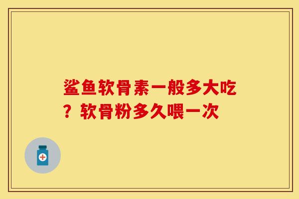 鲨鱼软骨素一般多大吃？软骨粉多久喂一次