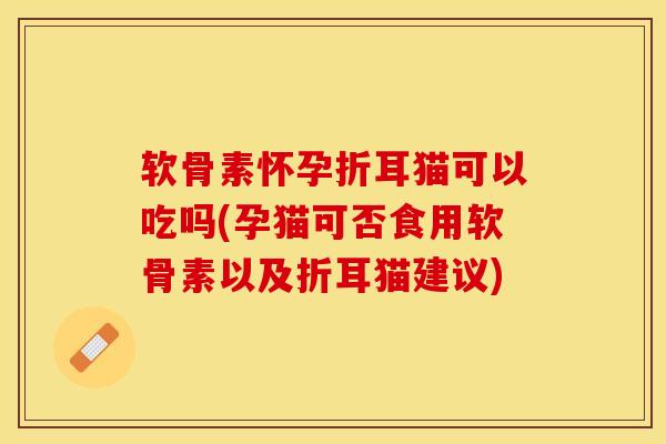 软骨素怀孕折耳猫可以吃吗(孕猫可否食用软骨素以及折耳猫建议)