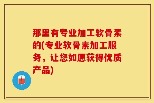 那里有专业加工软骨素的(专业软骨素加工服务，让您如愿获得优质产品)